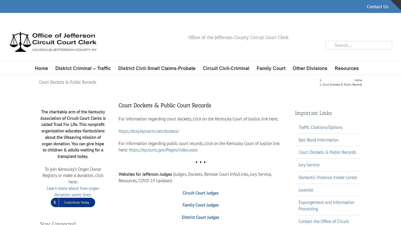 Court Dockets & Public Records – Office of Jefferson Circuit Court ...