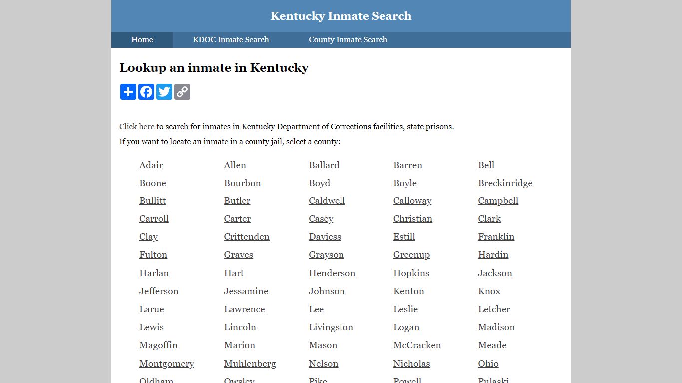 Jefferson County Inmate Search
